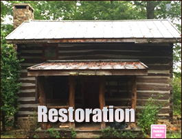 Historic Log Cabin Restoration  Smithfield, North Carolina